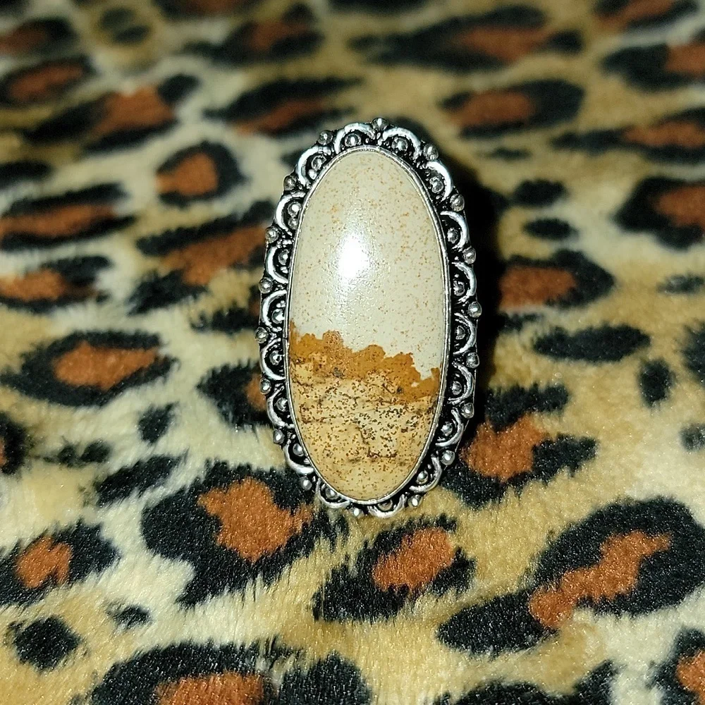 Picture Jasper Ring Size 7.25 - Picture 2 of 4
